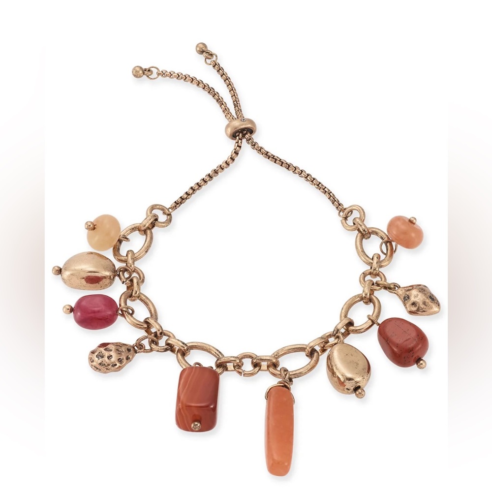 NWT Style & Co Beaded Slider Charm Bracelet